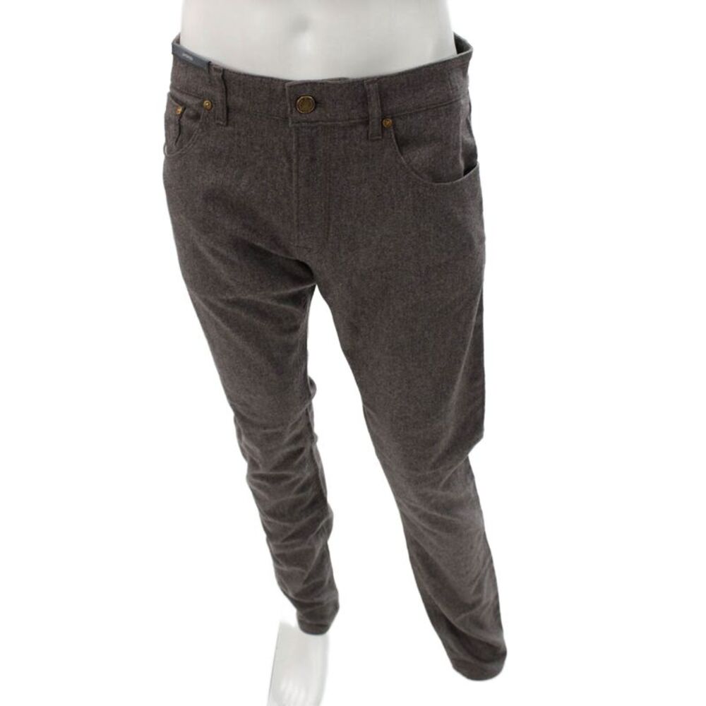 PT Torino Mens Dress Pants Gray Wool Button Size 33